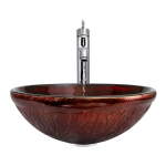 618 Red Lava Glass Bathroom Sink