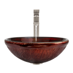 618 Red Lava Glass Bathroom Sink