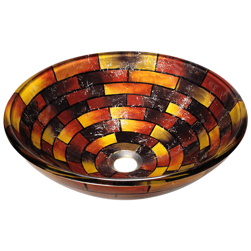 621 Stained Glass Vessel Bathroom Sink