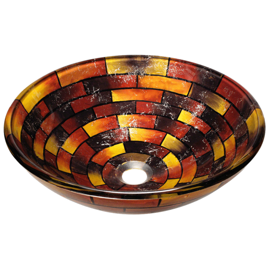 621 Stained Glass Vessel Bathroom Sink