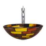 621 Stained Glass Vessel Bathroom Sink