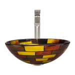 621 Stained Glass Vessel Bathroom Sink