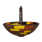 621 Stained Glass Vessel Bathroom Sink