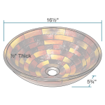 621 Stained Glass Vessel Bathroom Sink