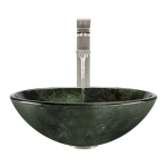 629 Forest Green Glass Vessel Bathroom Sink