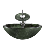 629 Forest Green Glass Vessel Bathroom Sink