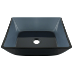 630 Square Black Glass Vessel Bathroom Sink