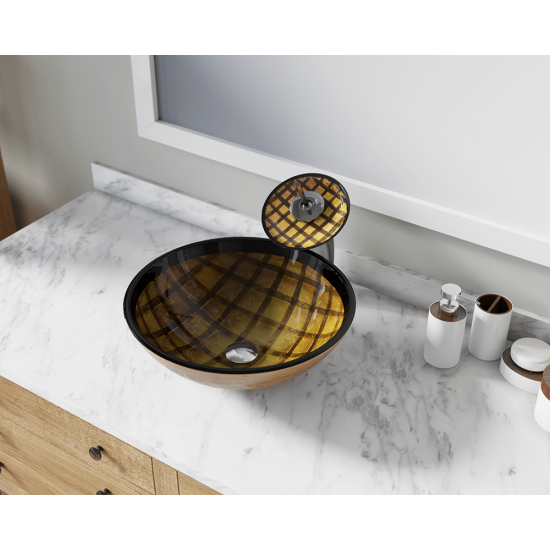 635 Foil Undertone Glass Vessel Sink