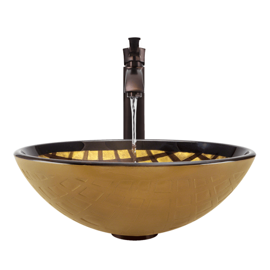 635 Foil Undertone Glass Vessel Sink