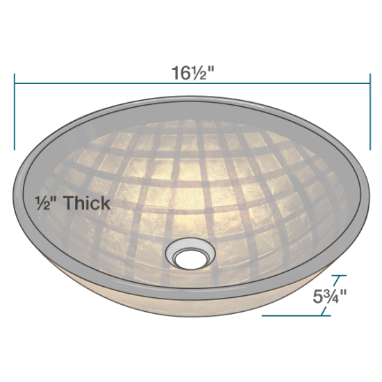 635 Foil Undertone Glass Vessel Sink