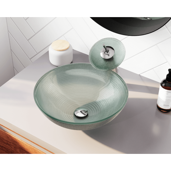 636 Foil Undertone Glass Vessel Sink
