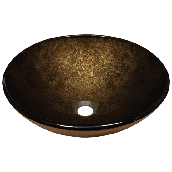 637 Foil Undertone Glass Vessel Sink