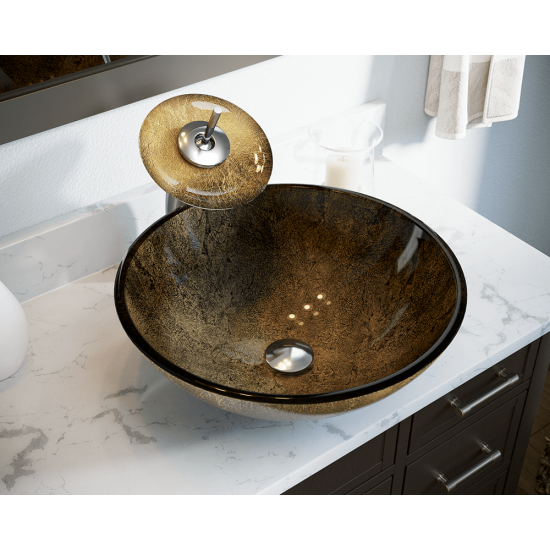 637 Foil Undertone Glass Vessel Sink