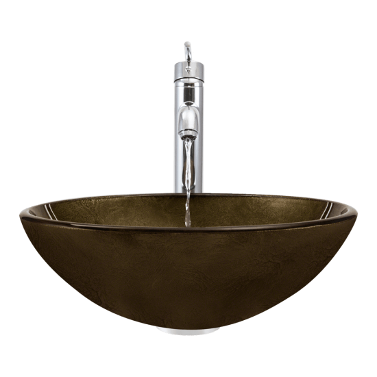 637 Foil Undertone Glass Vessel Sink