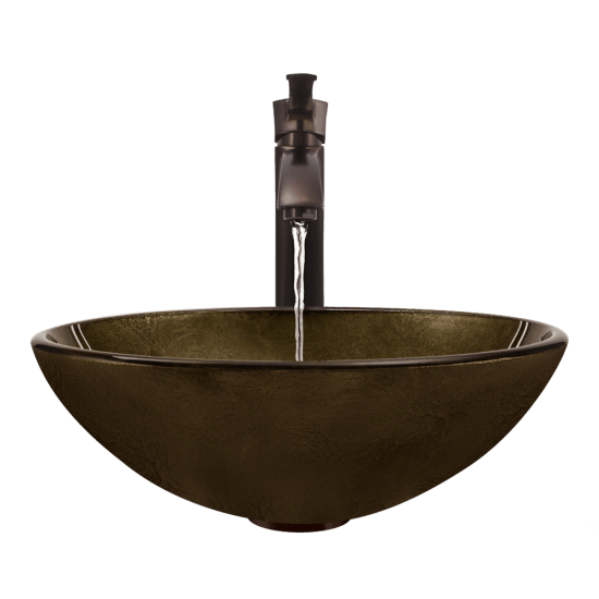637 Foil Undertone Glass Vessel Sink