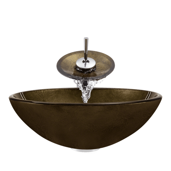 637 Foil Undertone Glass Vessel Sink