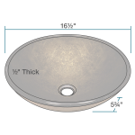 637 Foil Undertone Glass Vessel Sink
