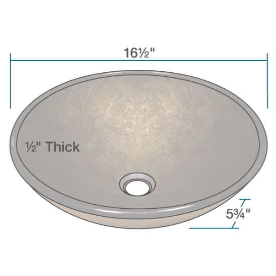 637 Foil Undertone Glass Vessel Sink