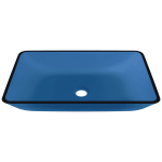 640-Aqua Colored Glass Vessel Bathroom Sink