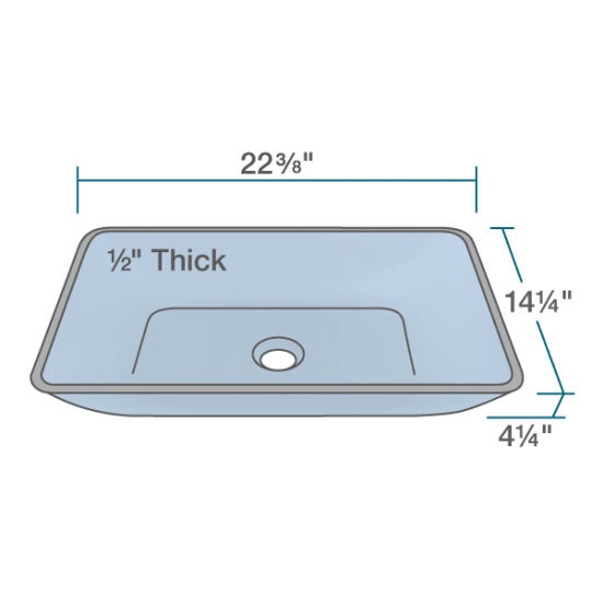 640-Aqua Colored Glass Vessel Bathroom Sink