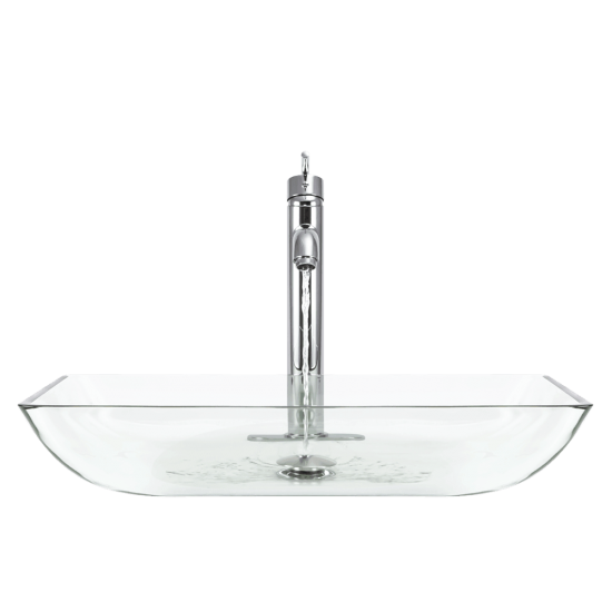 640-Crystal Glass Vessel Bathroom Sink