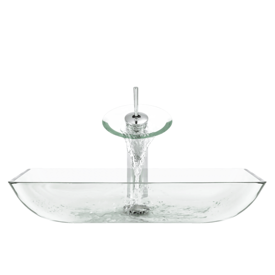 640-Crystal Glass Vessel Bathroom Sink