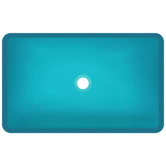 640-Turquoise Colored Vessel Sink