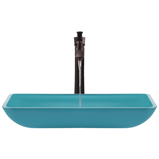 640-Turquoise Colored Vessel Sink