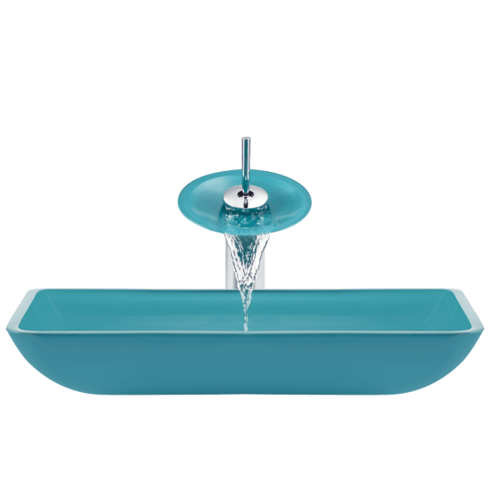 640-Turquoise Colored Vessel Sink