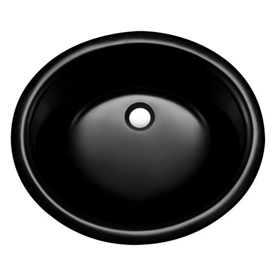 UGM-Black Undermount Glass Bathroom Sink