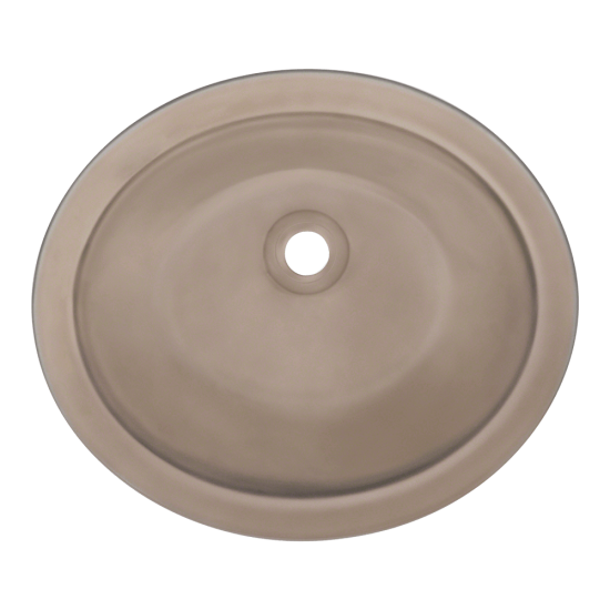 UGM-Taupe Undermount Glass Bathroom Sink