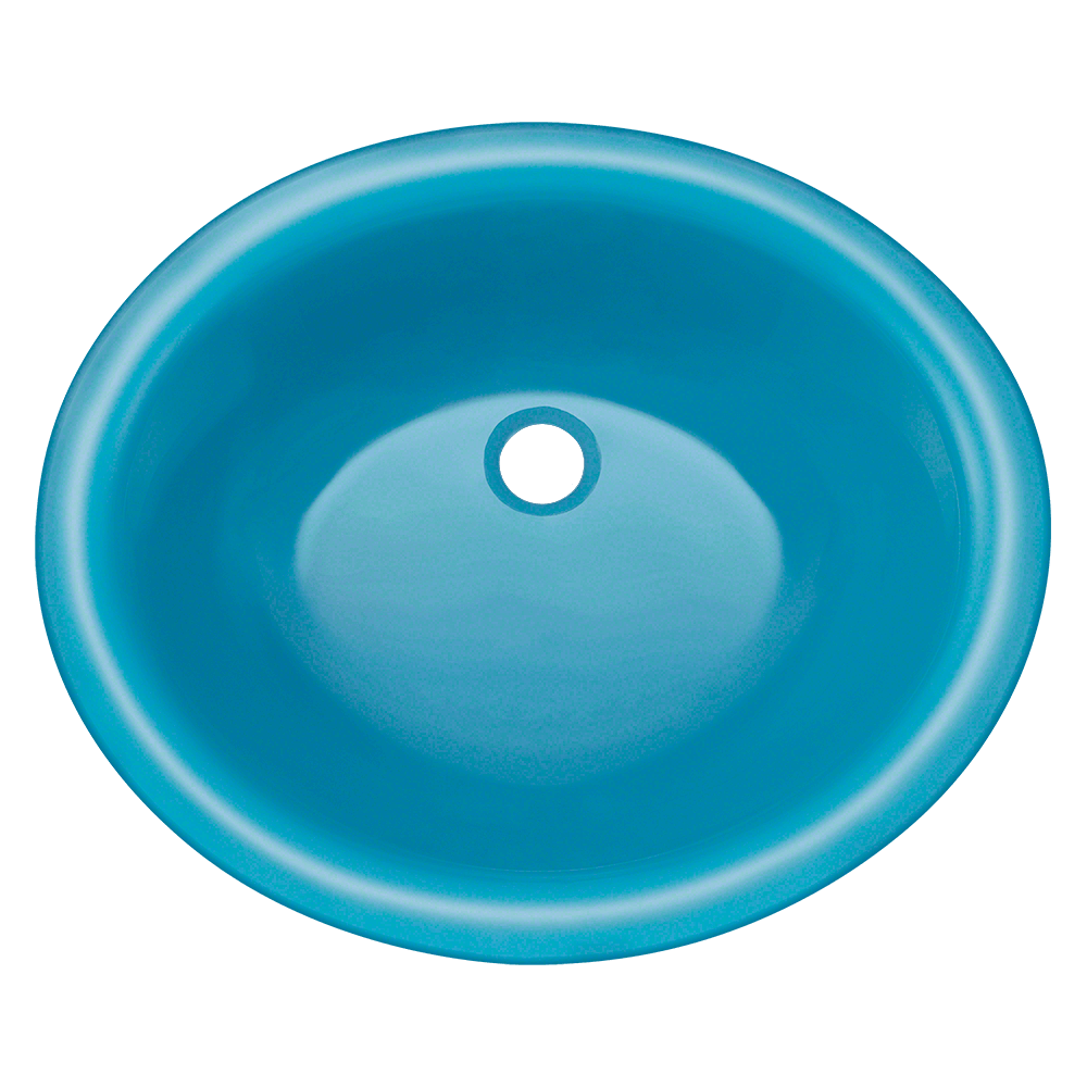 UGM-Turquoise Undermount Glass Bathroom Sink