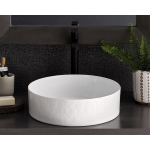 MG1616-BO Positano Murano Glass Vessel Sink in Bianco