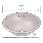 922 Single Bowl Copper Bathroom Sink