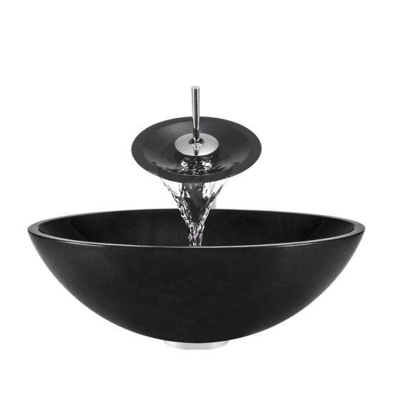 850-Black Granite Vessel Sink