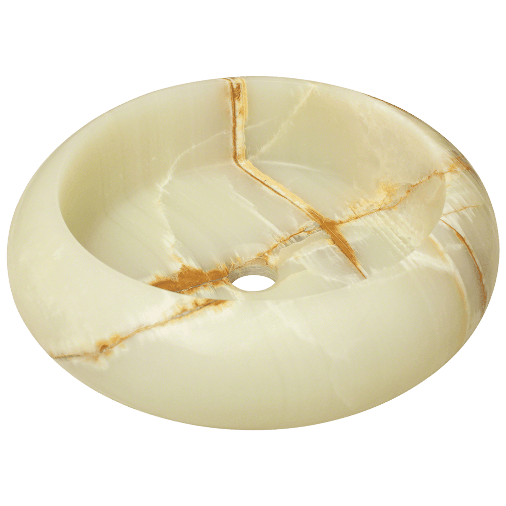 856 White Onyx Vessel Sink