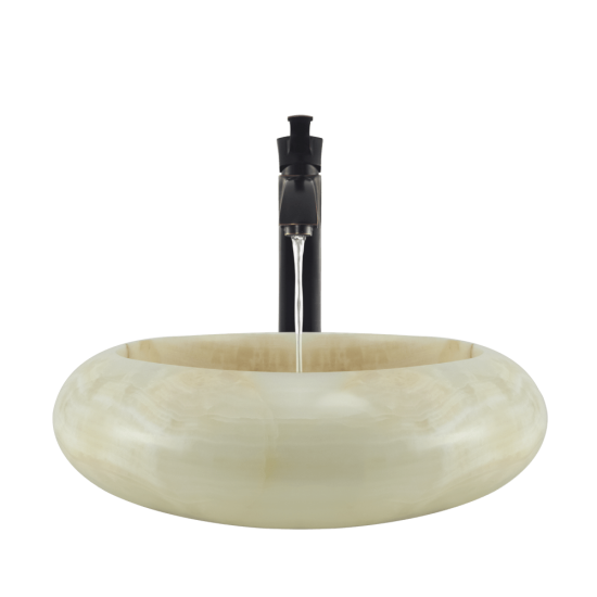 856 White Onyx Vessel Sink