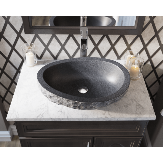 866 Natural Gray Granite Vessel Sink