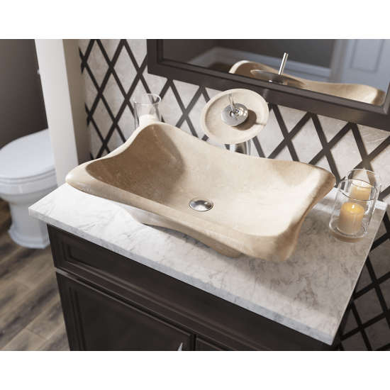 867 Galaga Beige Marble Vessel Sink