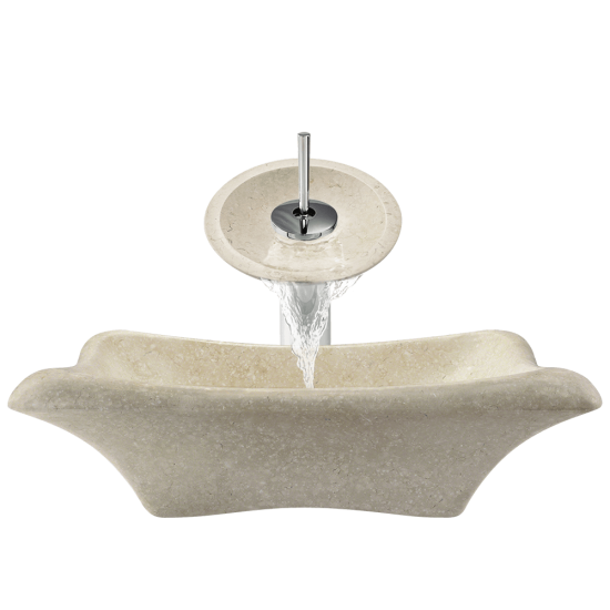 867 Galaga Beige Marble Vessel Sink