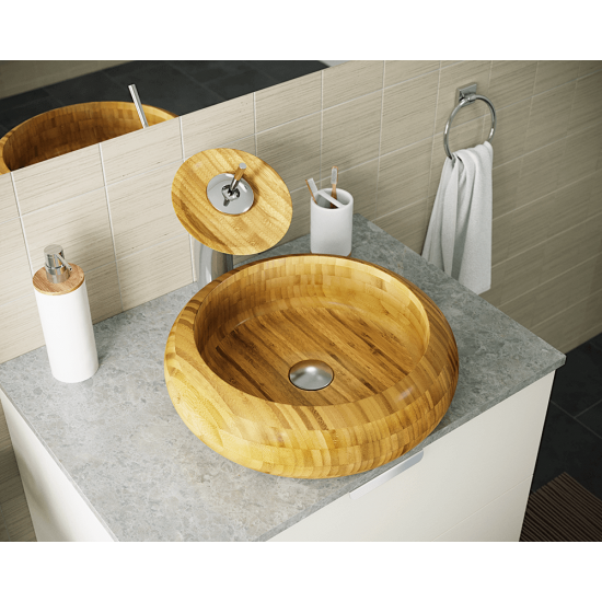 893 Bamboo Vessel Bathroom Sink