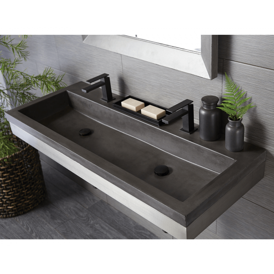 NSL4819-S Trough 4819 Bathroom Sink in Slate