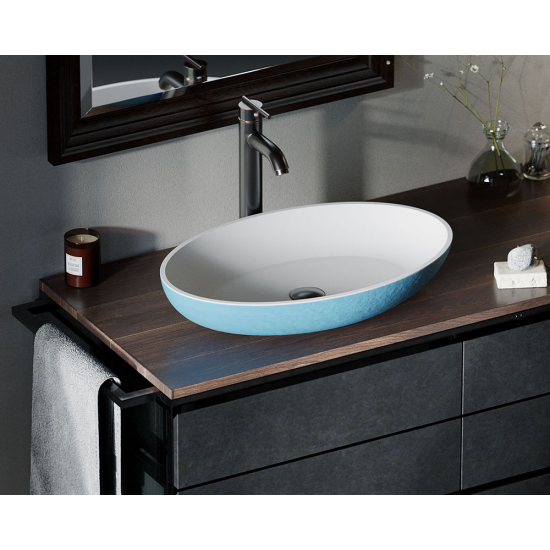 AB120 PolyStone Oval Vessel Sink
