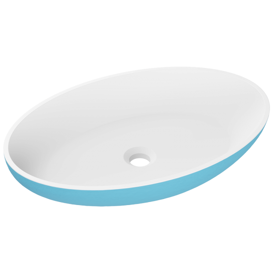AB120 PolyStone Oval Vessel Sink