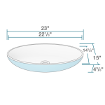 AB120 PolyStone Oval Vessel Sink