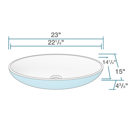 AB120 PolyStone Oval Vessel Sink