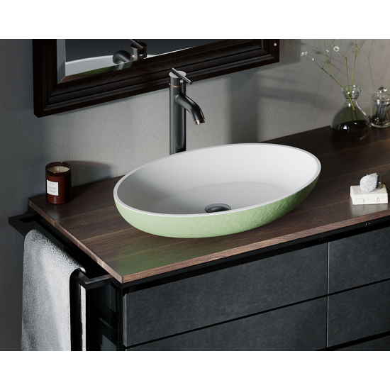 AB130 PolyStone Oval Vessel Sink