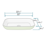 AB230 PolyStone Rectangle Vessel Sink