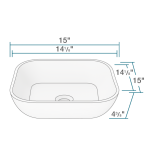 AB310 PolyStone Square Vessel Sink