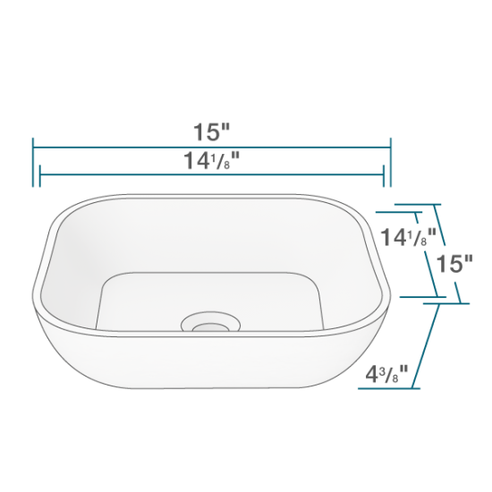 AB310 PolyStone Square Vessel Sink